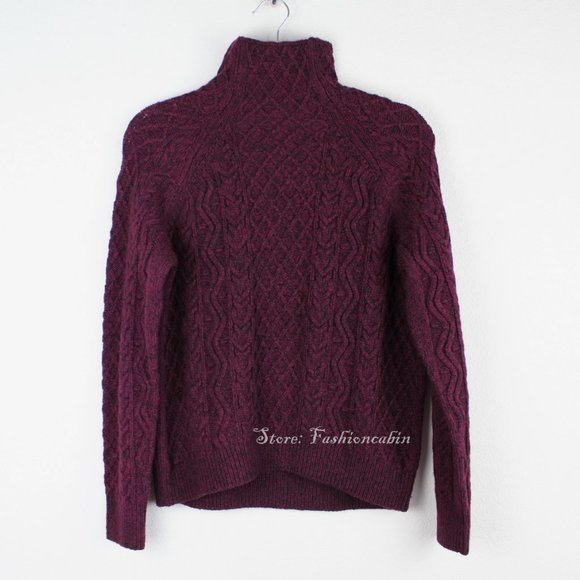 Vince Merino Cable Knit Turtleneck Sweater - Picture 7 of 13